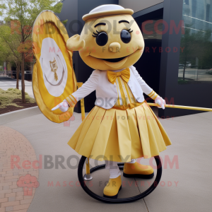 Gold Unicyclist maskot...