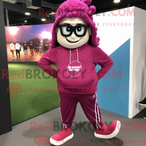 Magenta But maskot kostyme...