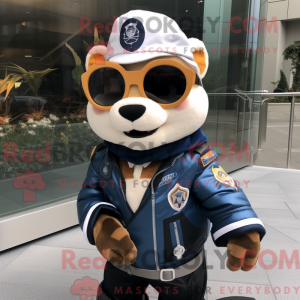 Navy Abrikos maskot kostume...