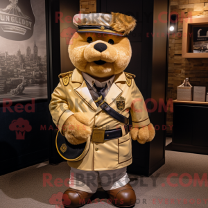 Gold Bagpipe mascot costume...