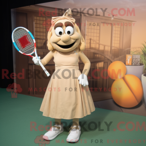 Beige tennisracket...