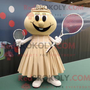 Beige tennisracket...