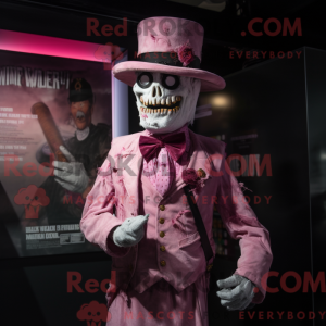 Pink Undead maskot kostume...