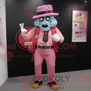 Roze Undead mascottekostuum...