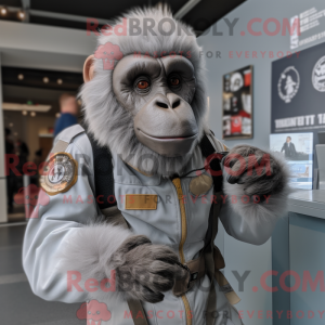 Grå orangutang maskot...