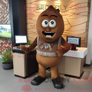 Brown Computer mascot...