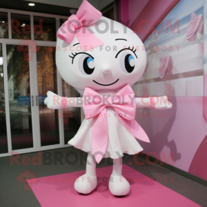 Weiß-rosa Maskottchen...