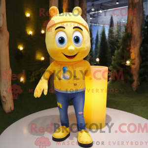 Gul duftlys maskot kostume...