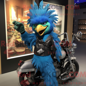 Blue Harpy maskotdraktfigur...