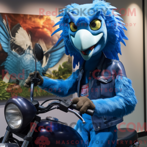 Blue Harpy maskotdraktfigur...