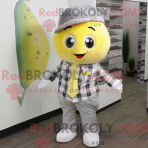 Silver Lemon mascot costume...