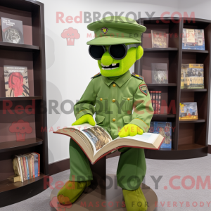 Lime Green Soldier maskot...