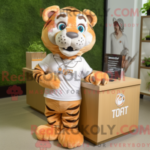 Tan Tiger-maskotdraktfigur...