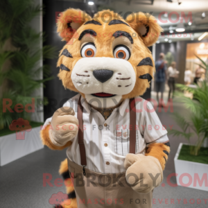 Tan Tiger mascot costume...