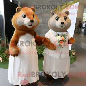 Peach Beaver mascot costume...