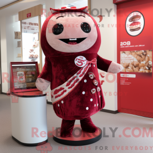 Maroon Sushi maskot kostume...