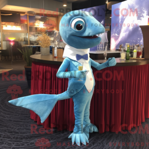 Sky Blue Barracuda mascot...