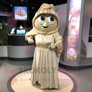 Beige anheng maskot kostyme...