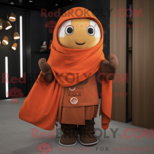 Rust Orange maskot kostume...