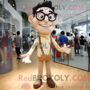 Beige Acrobat mascot...