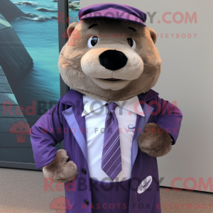 Lilla Otter maskot kostume...
