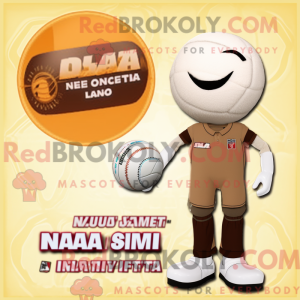 Tan Volleyball Ball maskot...