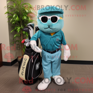 Kostým maskota Teal Golf...
