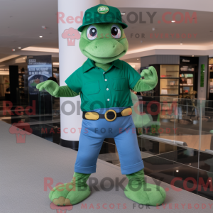 Grøn Skildpadde maskot...
