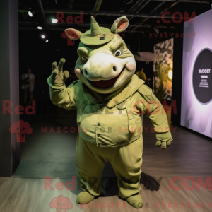 Olive Rhinoceros mascotte...