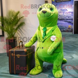 Lime Green Seal maskotka do...