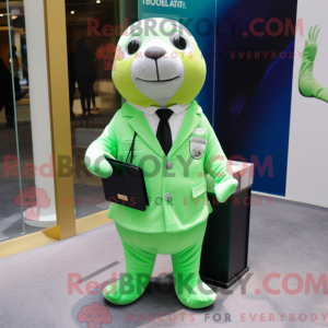 Lime Green Seal maskotka do...