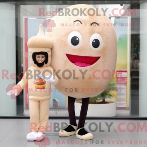 Beige Burgers Maskottchen...