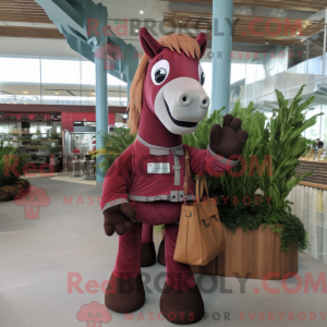 Maskotka Maroon Horse w...