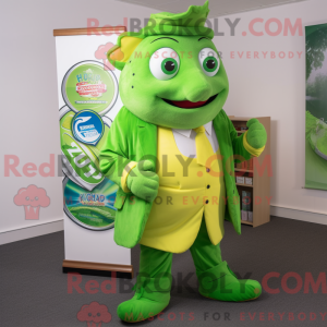 Postava maskota Lime Green...