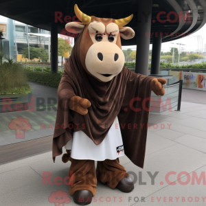 Brun Zebu-maskotdraktfigur...