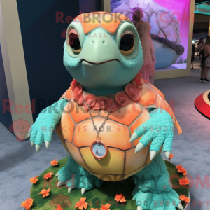 Peach Sea Turtle maskot...