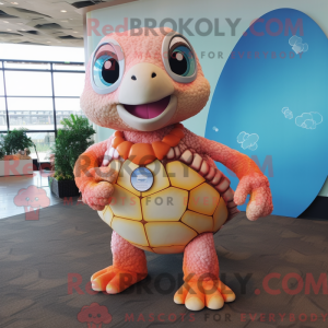 Peach Sea Turtle maskot...