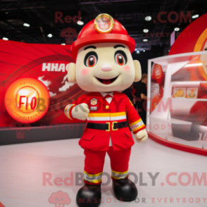 Fantasia de mascote de bombeiro com blazer e anéis - Mascotes de bombeiros - REBROKO_357894 - RedBrokoly.com