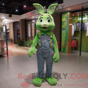 Grøn kanin maskot kostume...
