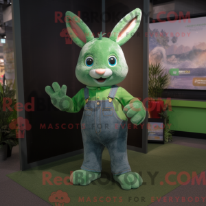 Grøn kanin maskot kostume...