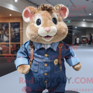 Brun hamstermaskotkostyme...