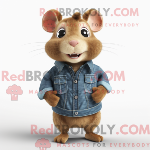Brun hamster maskot kostume...