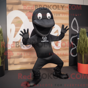 Sort Hydra maskot kostume...