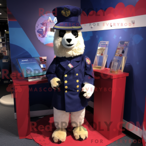 Marine Lama-mascottekostuum...