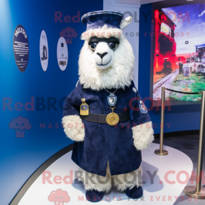 Navy Lama maskot kostume...
