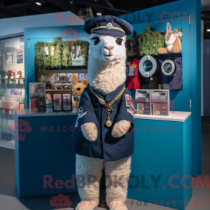 Navy Lama-maskotdraktfigur...