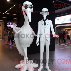 White Stilt Walker mascot...
