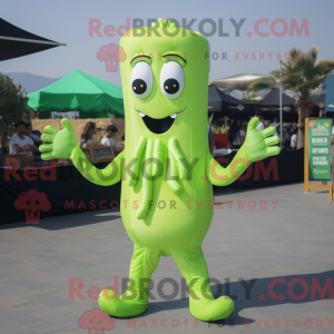 Postava maskota Lime Green...