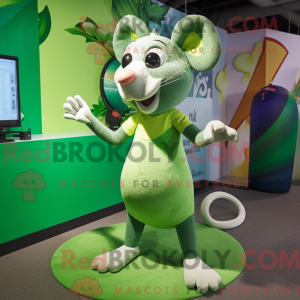 Grønn rotte maskot...
