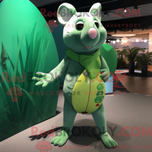 Grøn rotte maskot kostume...